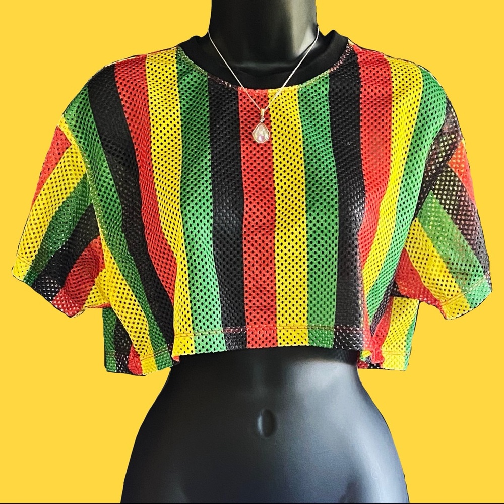 MESH MULI COLORED CROP TOP